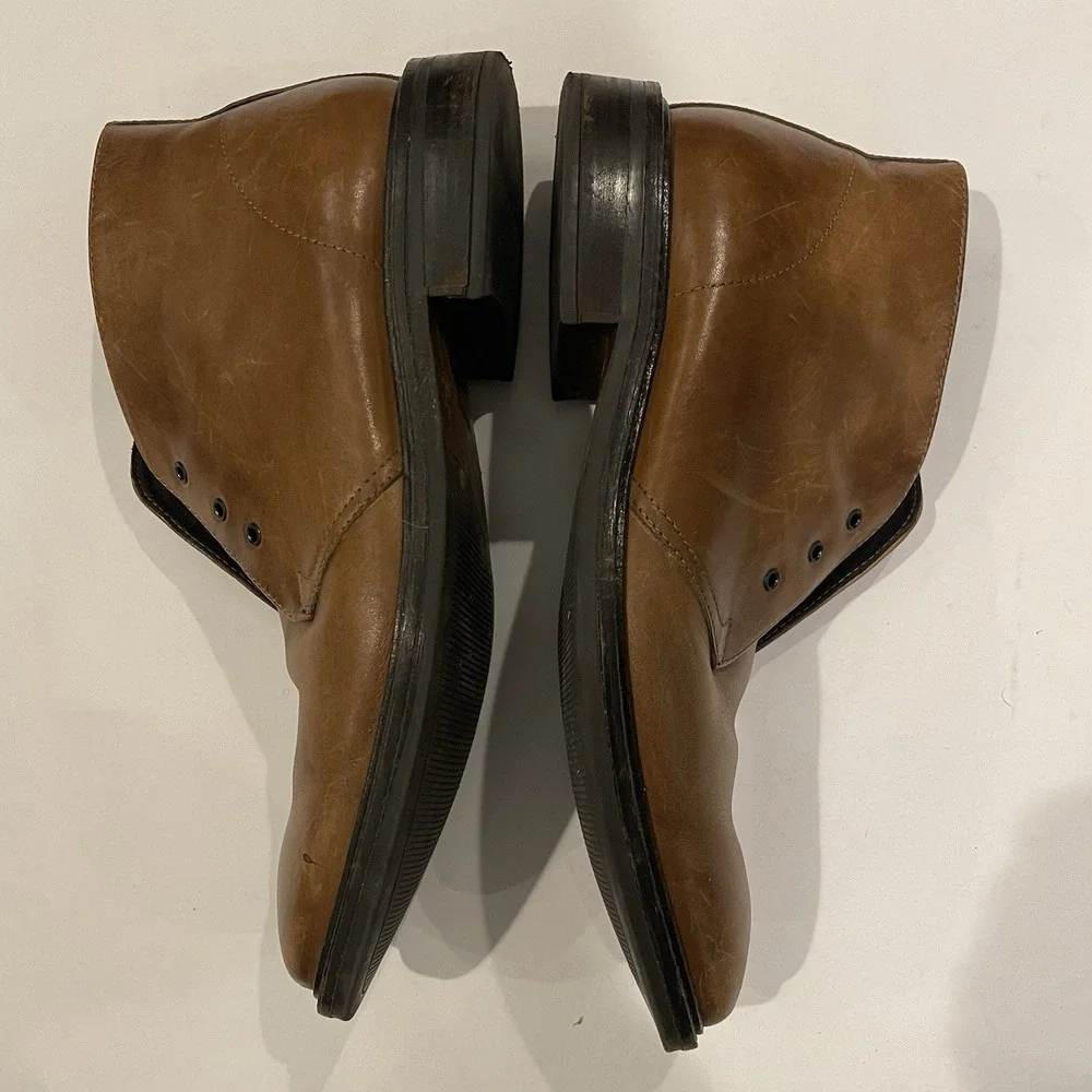 Alfani Lombard Brown Leather Chukka Boots Men's Size 9M Casual‎ Work